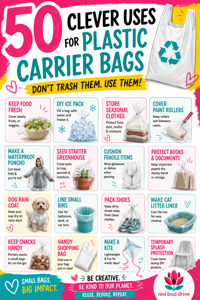 ways to re-use plastic carrier bags