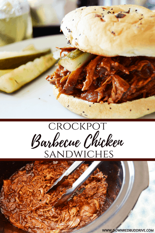 Crockpot Barbecue Chicken Sandwiches