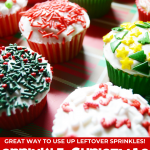 Leftover Sprinkles Christmas Cupcakes