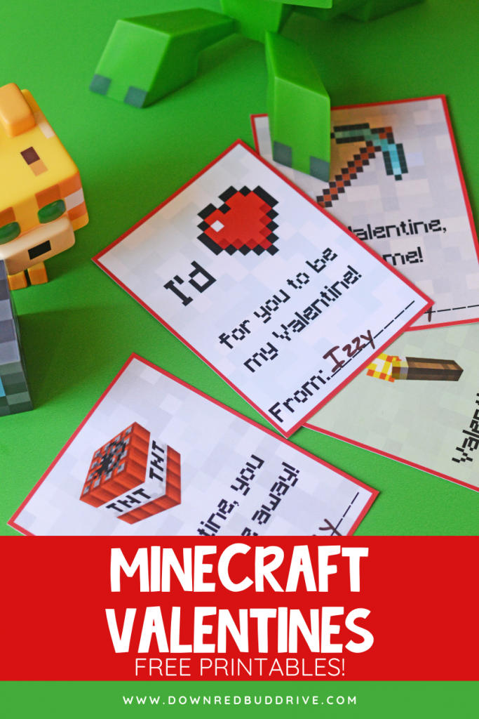 Free Printable Minecraft Valentines