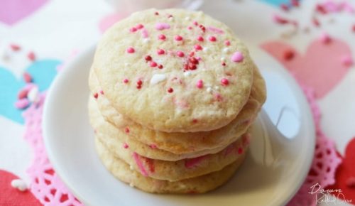 valentine sprinkle cookies