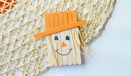 popsicle stick scarecrow magnet