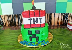 minecraft birthday cake
