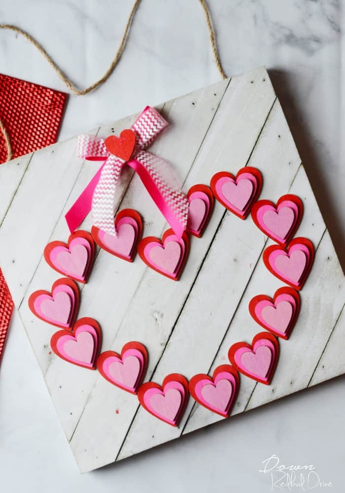 Wooden Heart Valentine Sign