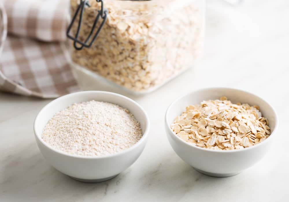 oatmeal flour with regular oatmeal