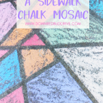 sidewalk chalk mosaic