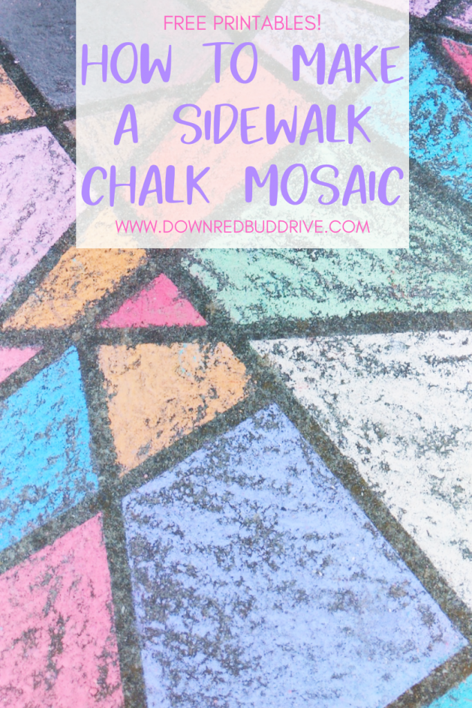 sidewalk chalk mosaic