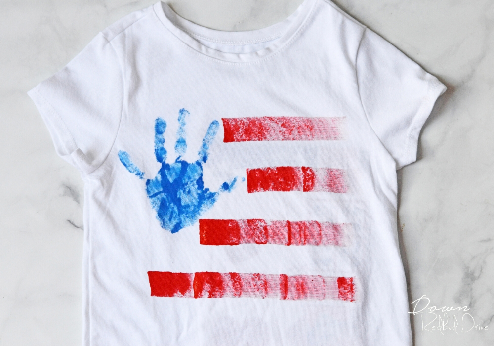 Hand Print American Flag Shirts