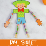 DIY Sixlets Scarecrows