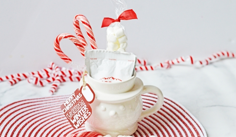 DIY Hot Cocoa Gift Idea | Free printable gift tags too!