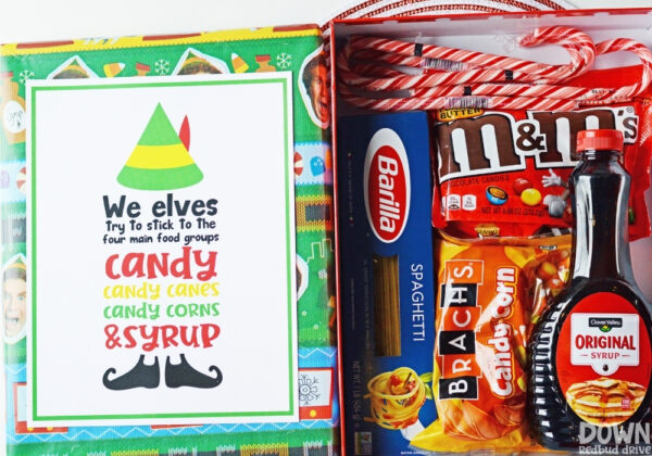 Elf Food Groups Gift Idea | Free printable sign too!
