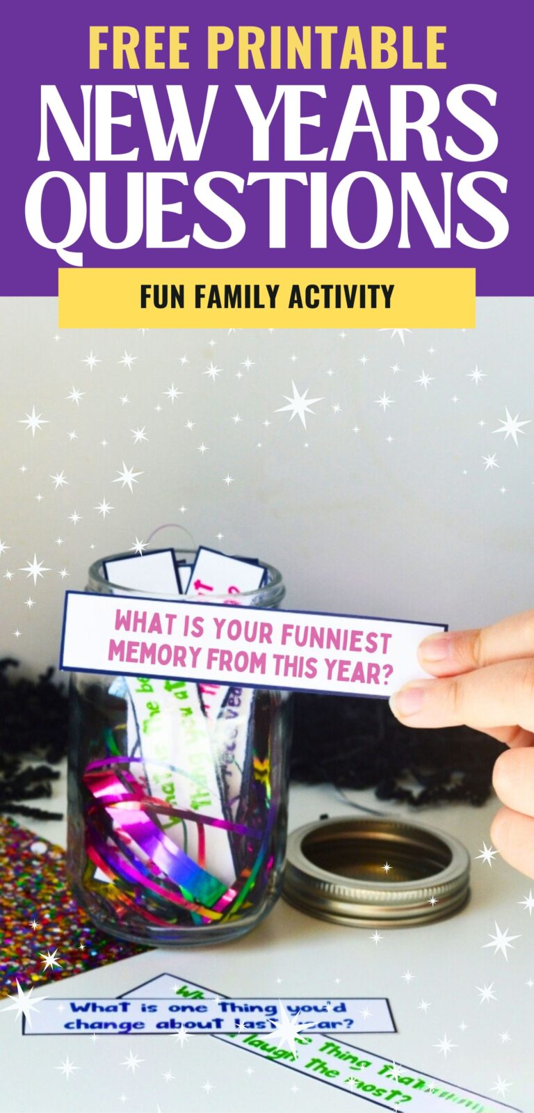 New Year's Questions Activity | Printable questions for New Year's Eve!