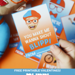 Printable Blippi Valentines