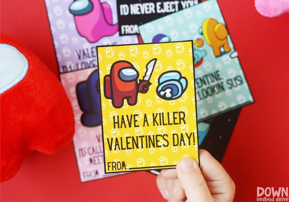 Among Us Valentines  Free Printable Among Us Valentine Cards!