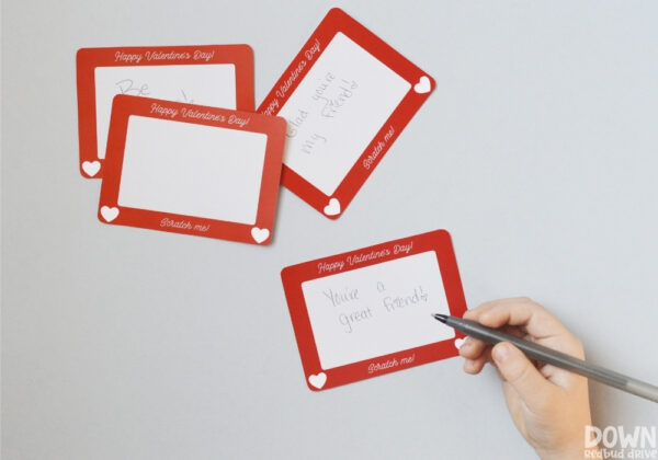 DIY Scratch Off Valentines | Free Printable Etch-A-Sketch Valentines!