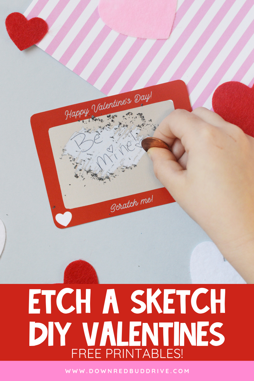 DIY Scratch Off Valentines | Free Printable Etch-A-Sketch Valentines!