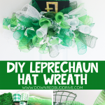 DIY Leprechaun Hat Mesh Wreath pin