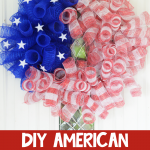 DIY American Flag Mesh Wreath