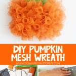 DIY Mesh Pumpkin Wreath