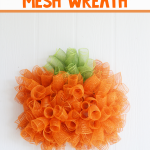 DIY Mesh Pumpkin Wreath