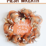 DIY Thanksgiving Mesh Wreath