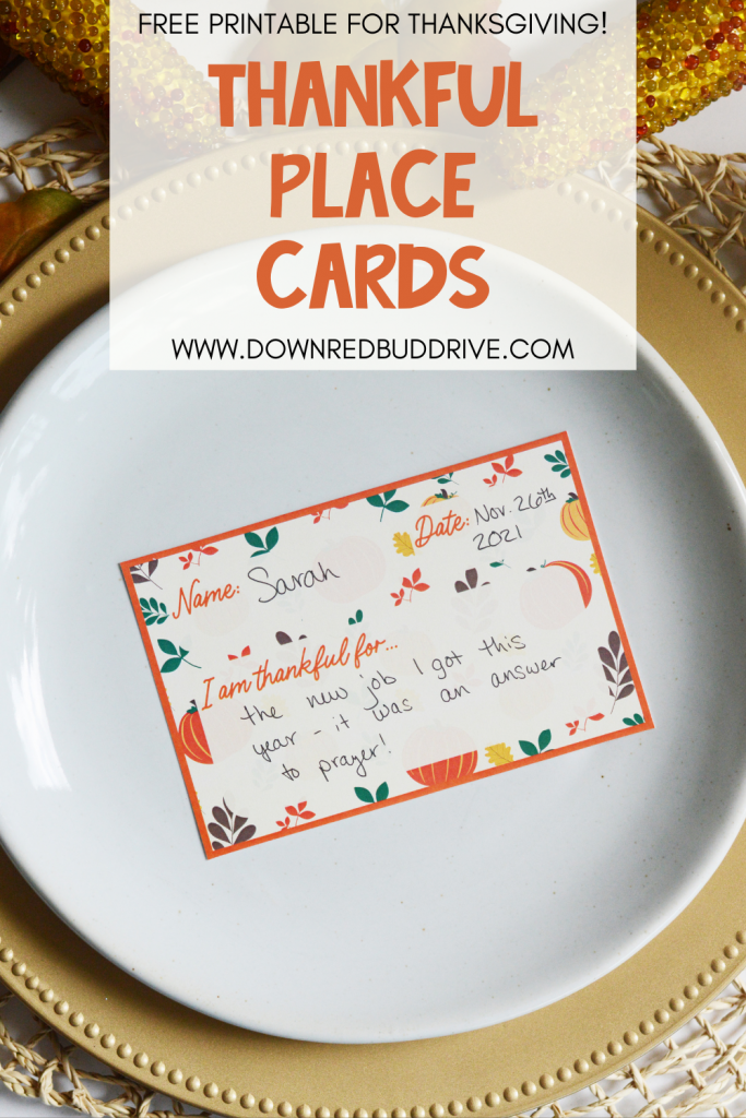 Thanksgiving Thankful Place Cards
