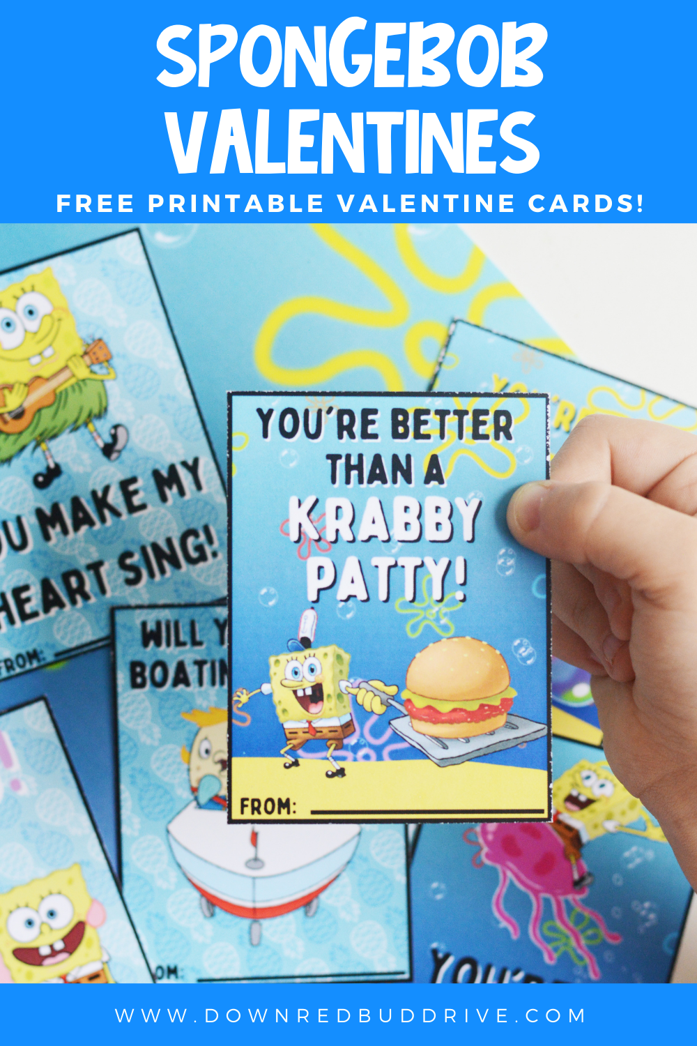 Spongebob Valentines Free Printable SpongeBob Valentine Cards 