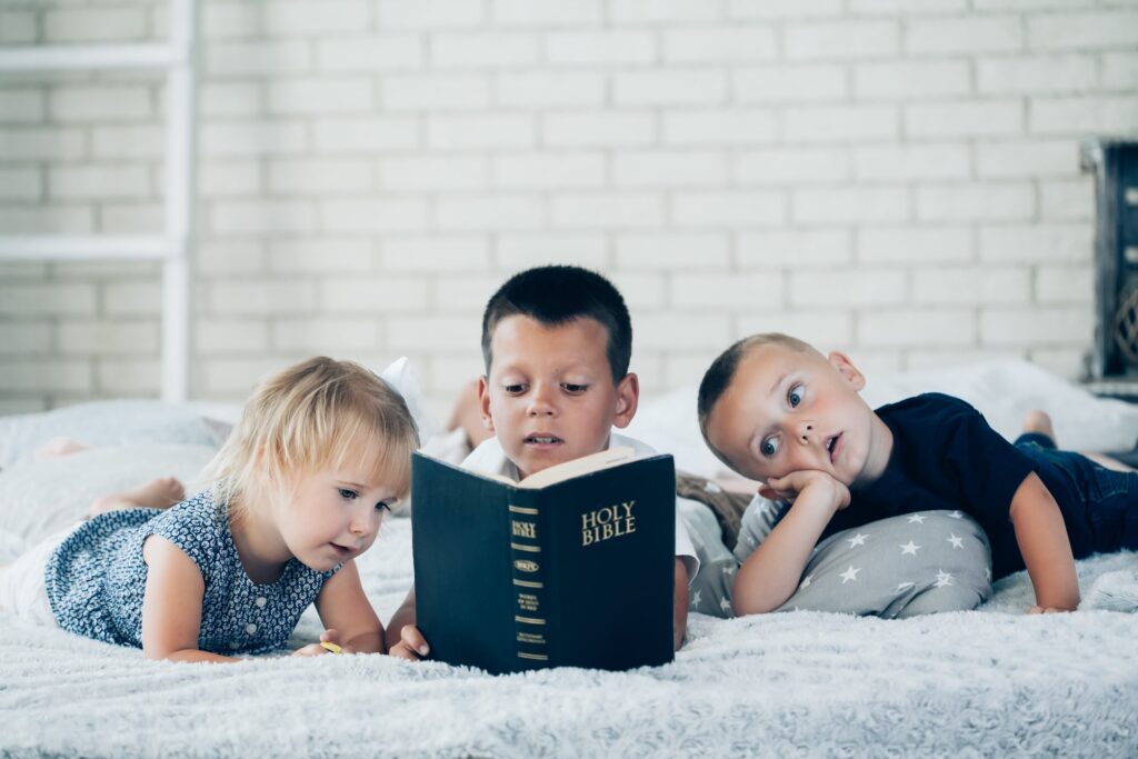 kids reading bible