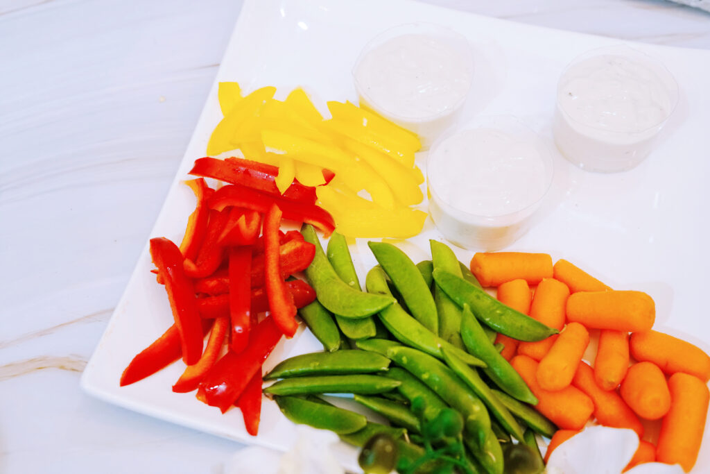 cutting veggies