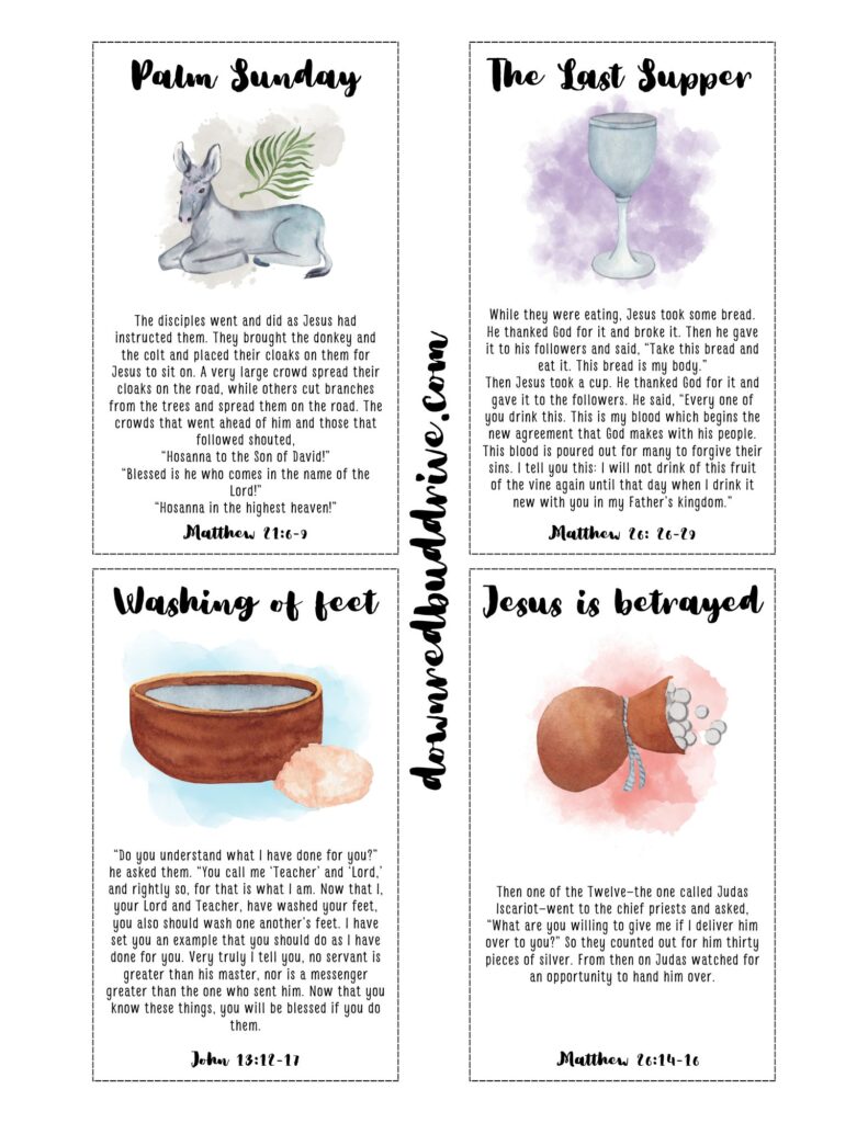 easter story cards 