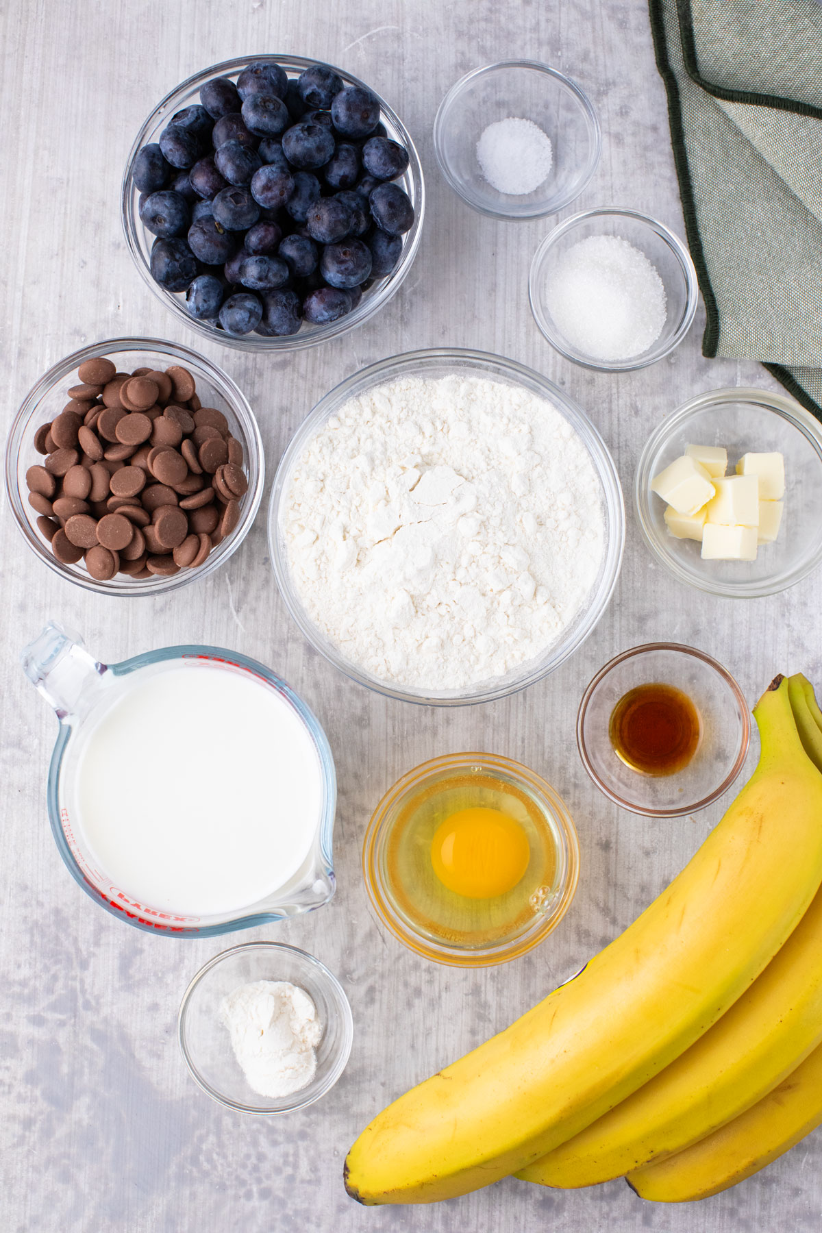 ingredients for pancake muffins 