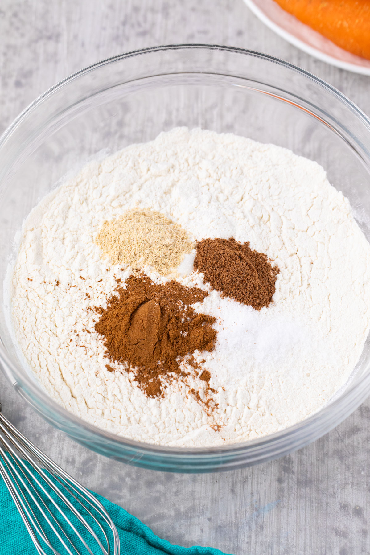 dry ingredients for pancake muffins 
