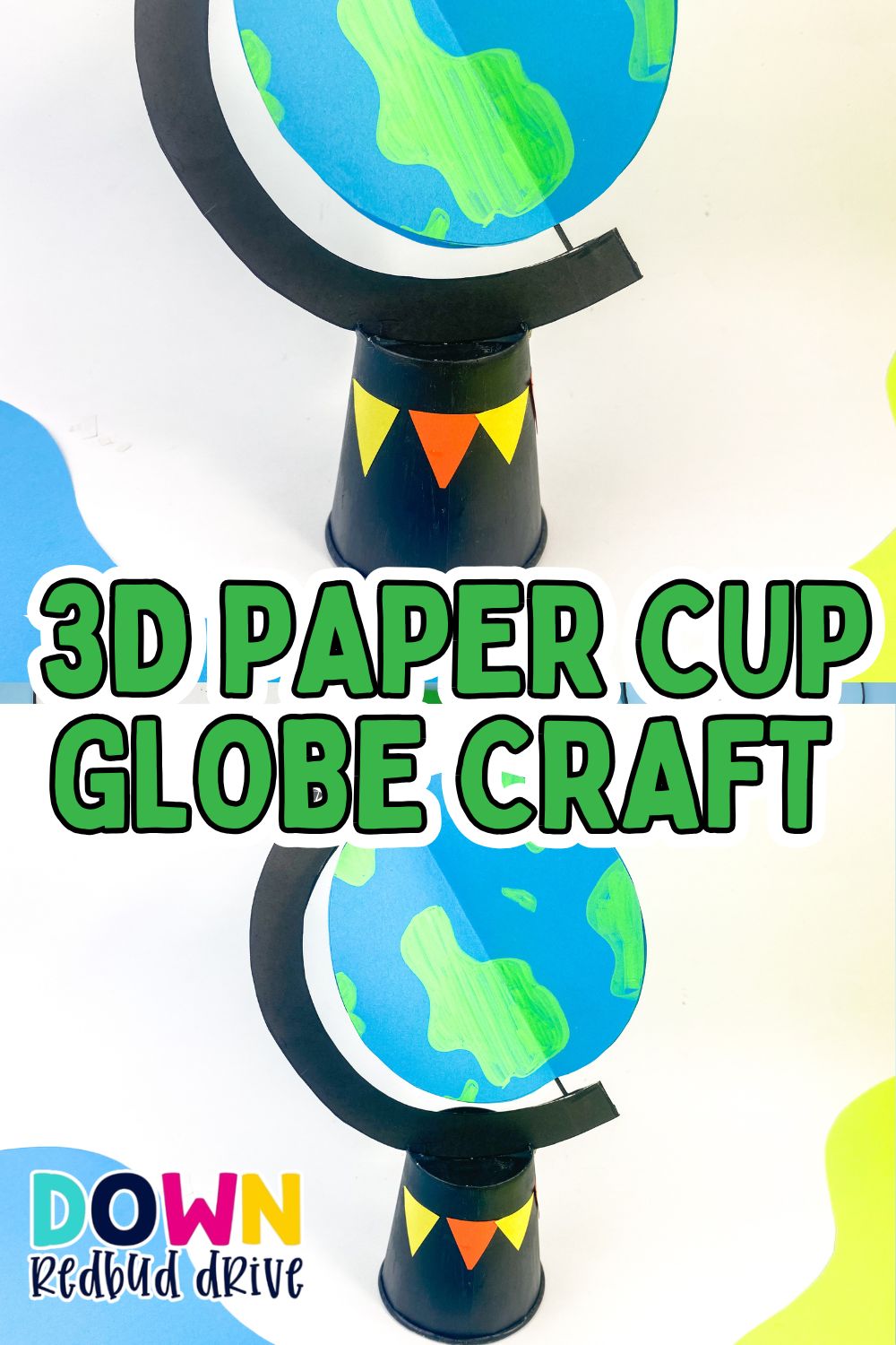 3d paper cup globe craft 