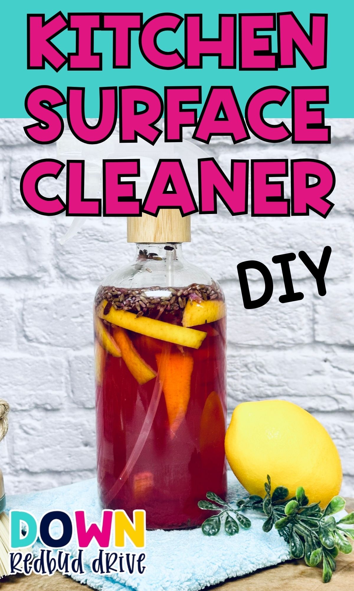 DIY Kitchen cleaner surface cleaner with natural ingredients 
