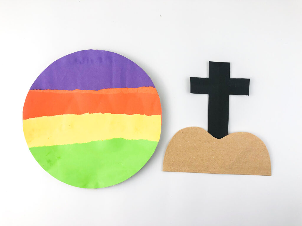 paper plate and cross template