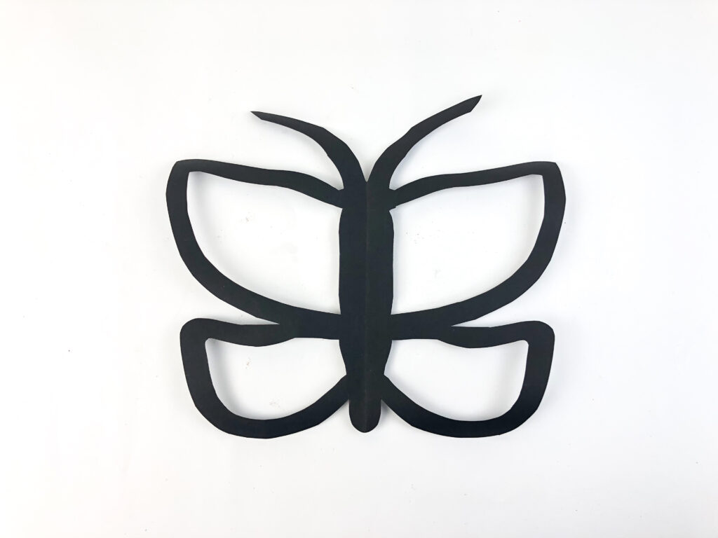 template for butterfly suncatcher shape outline 