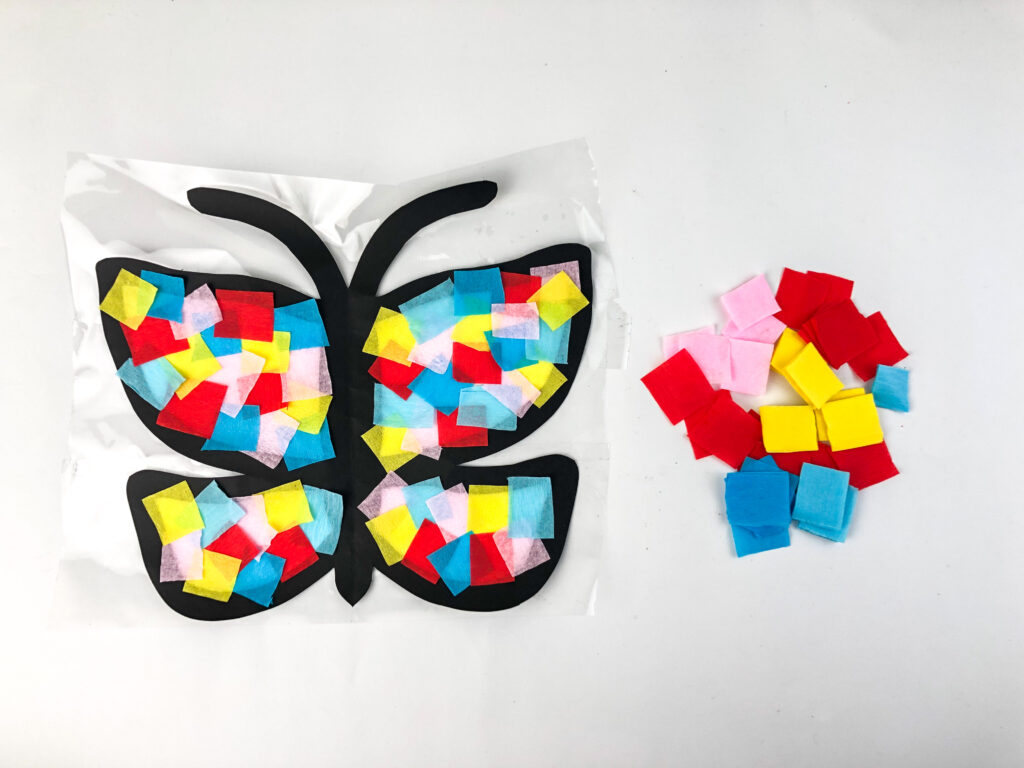 making a butterfly suncatcher 