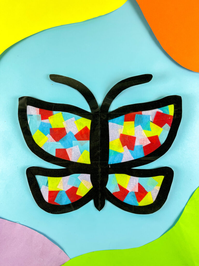 diy butterfly suncatcher spring craft 