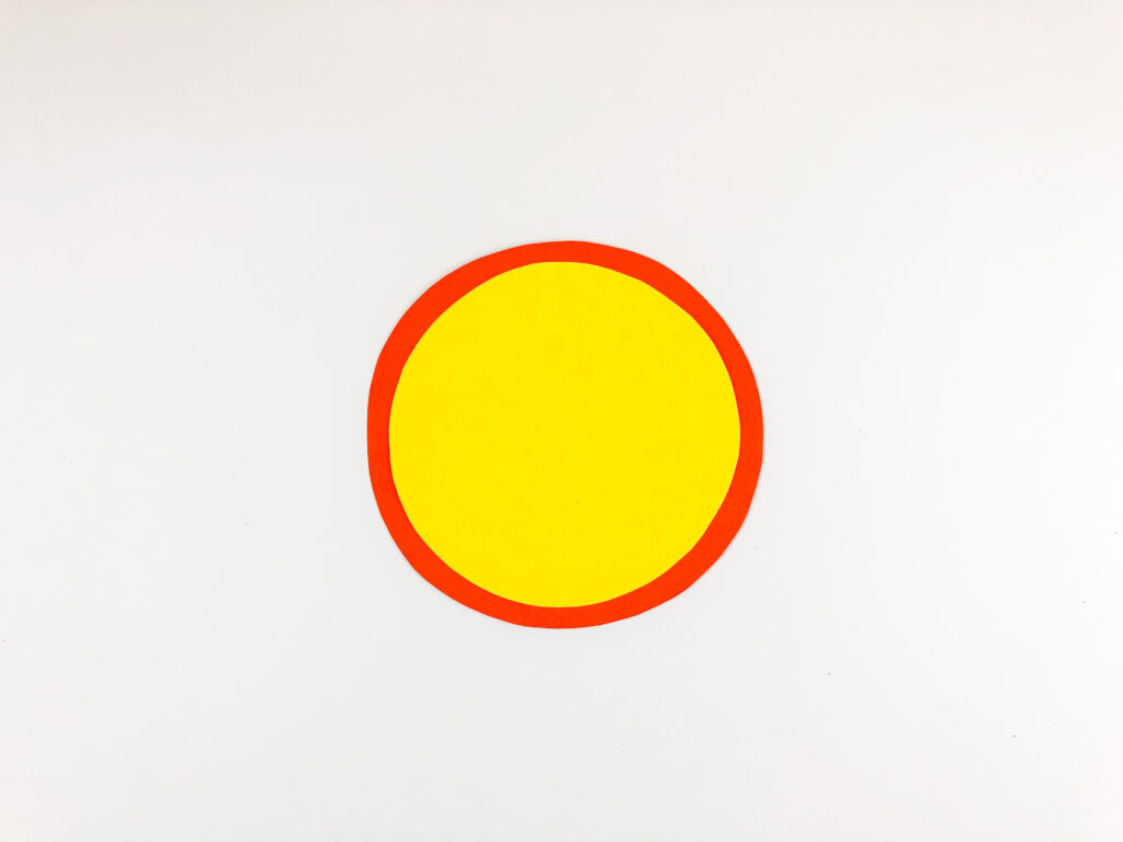 yellow and orange construction paper to make a sunset