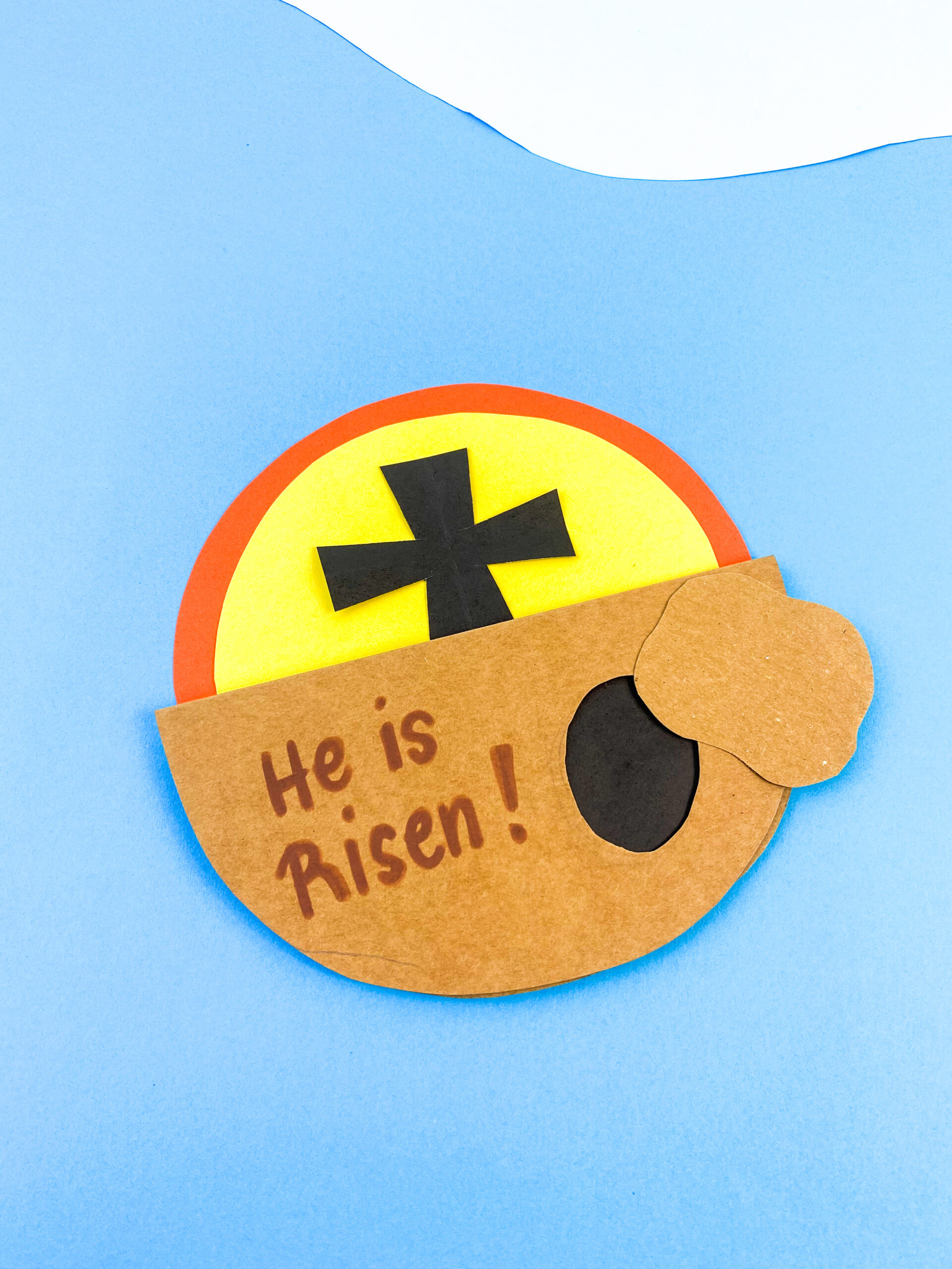 he is risen easter craft, Christian Easter craft Jesus focused easter craft about the empty tomb
