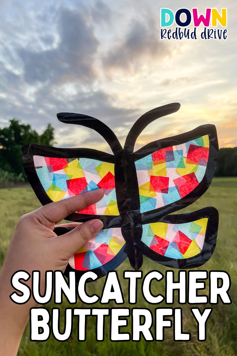 diy butterfly suncatcher craft 
