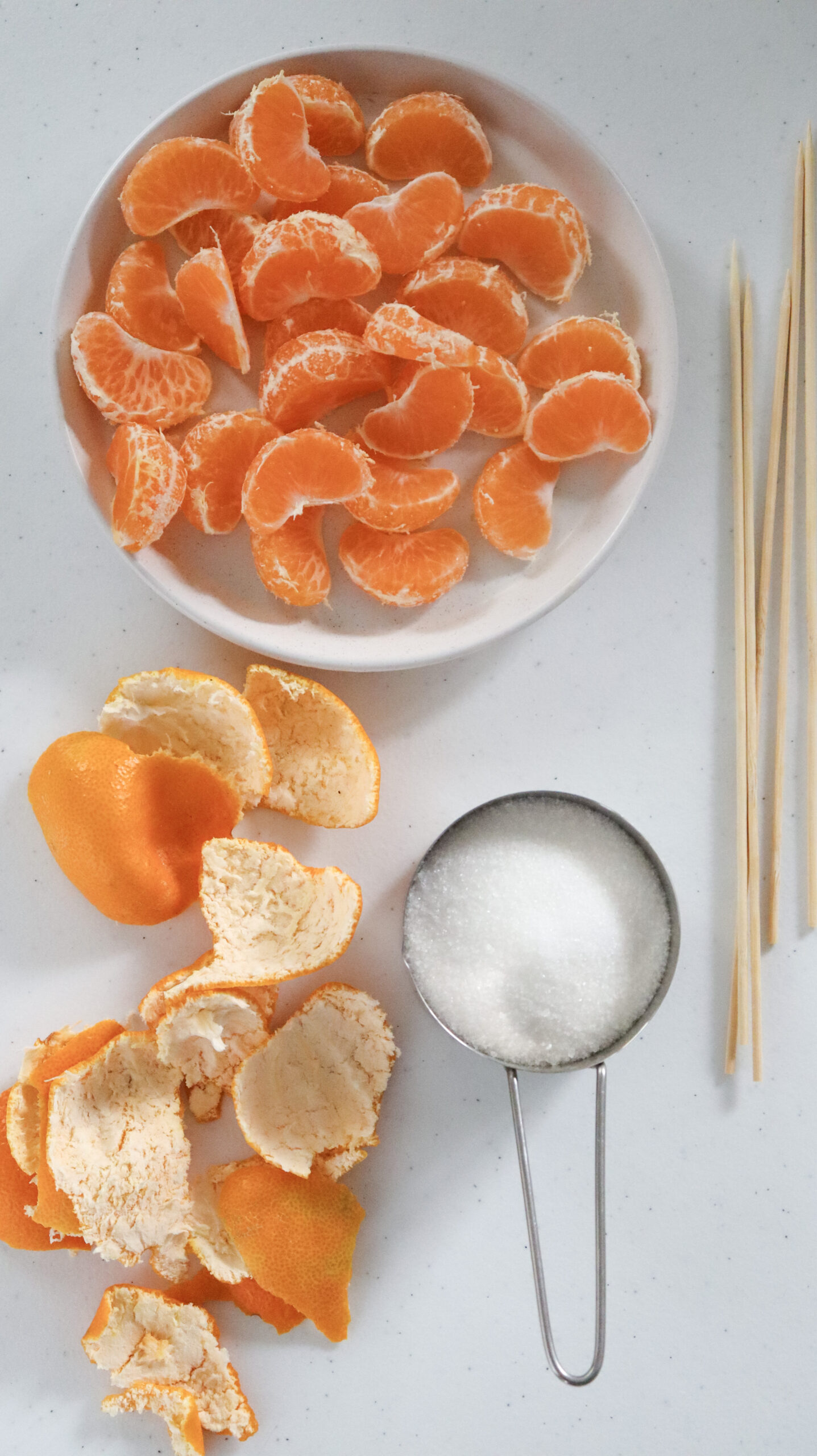 ingredients for how to make orange tanghulu 