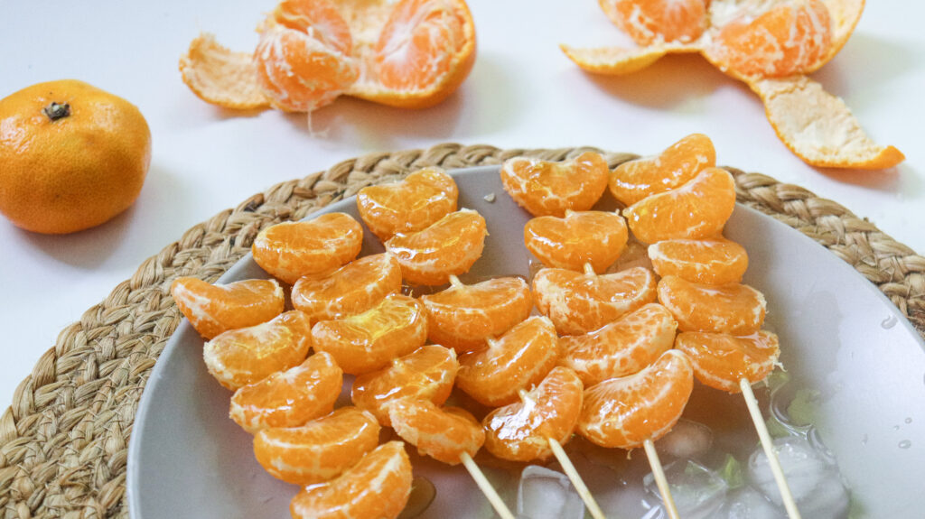 Mandarin orange tanghulu recipe chinese street food 