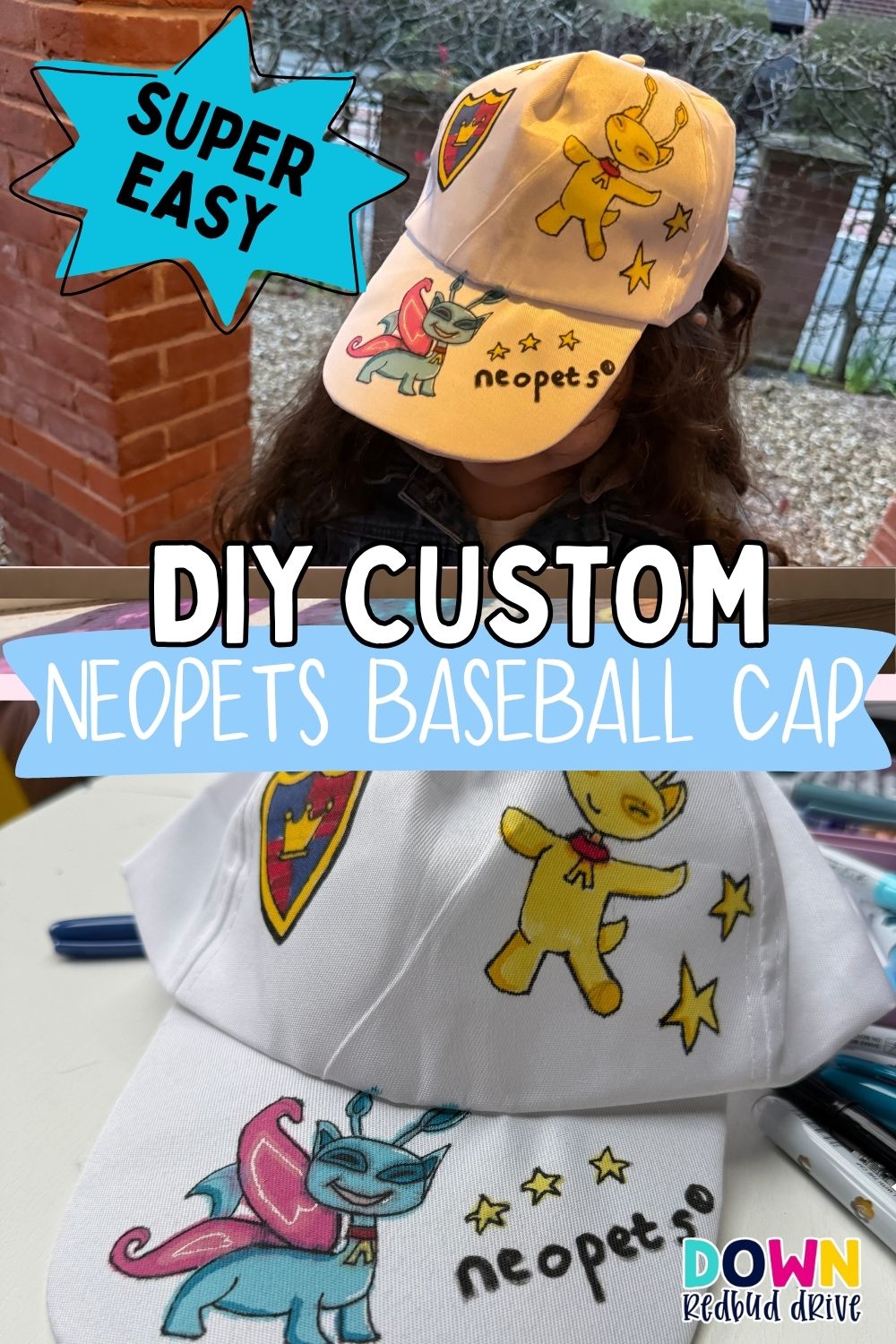 custom neopets decorated hat baseball cap 