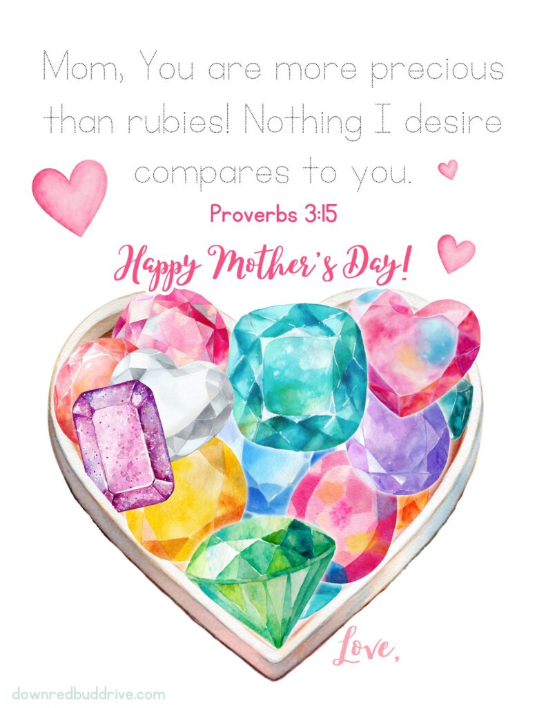 proverbs 3:15 Mother's Day gift printable