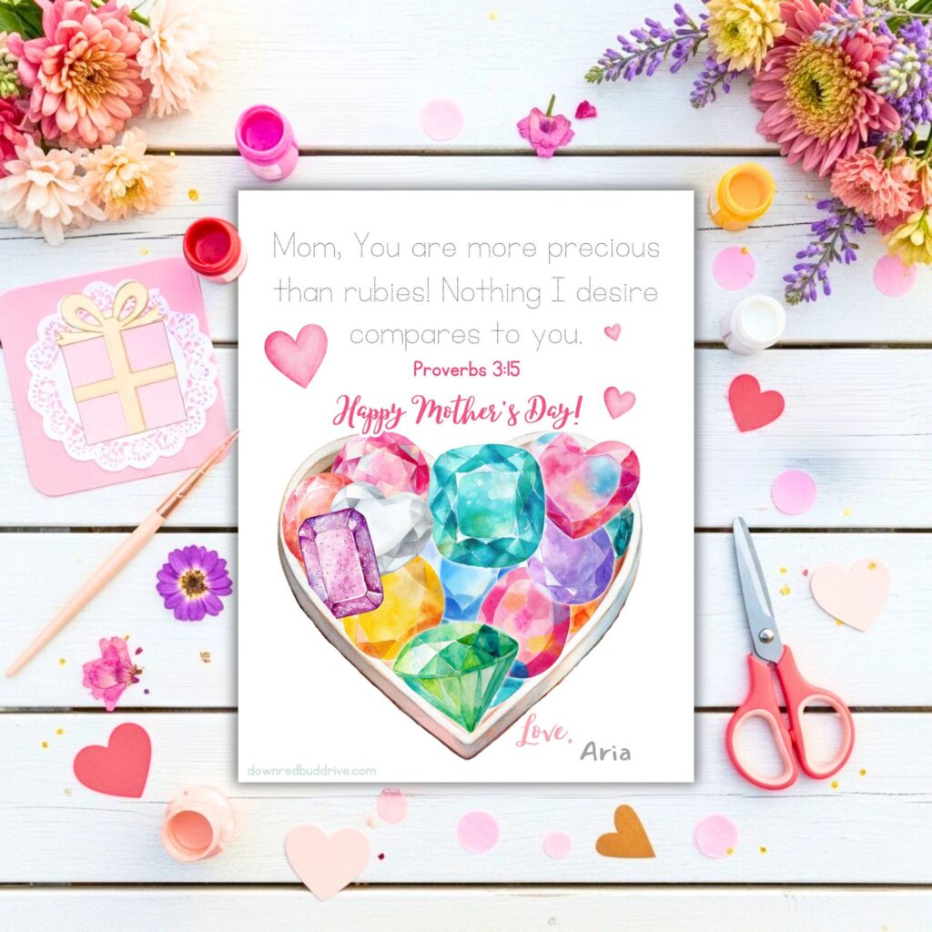 proverbs 3:15 Mother's Day gift printable