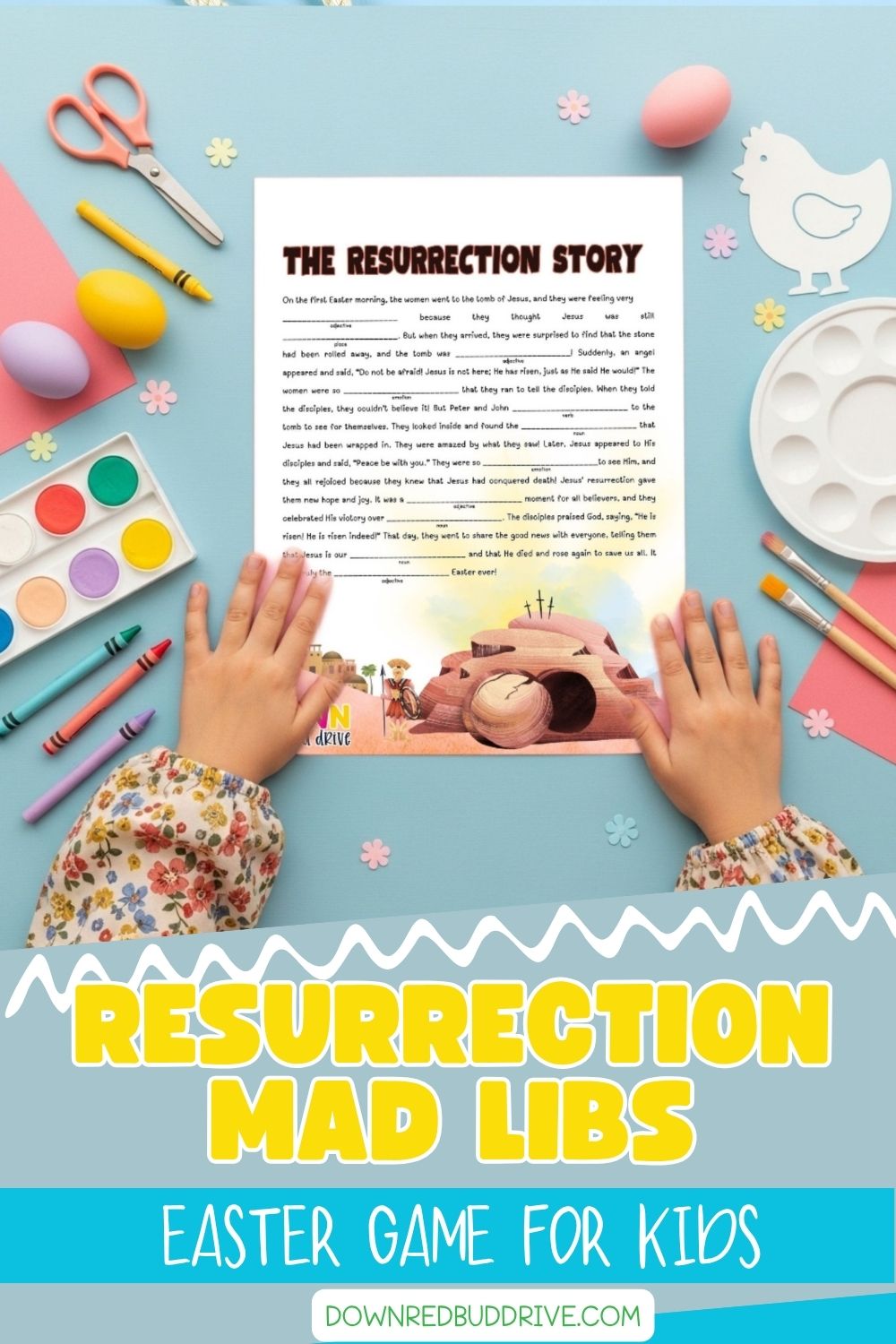 resurrection story easter mad libs printable 