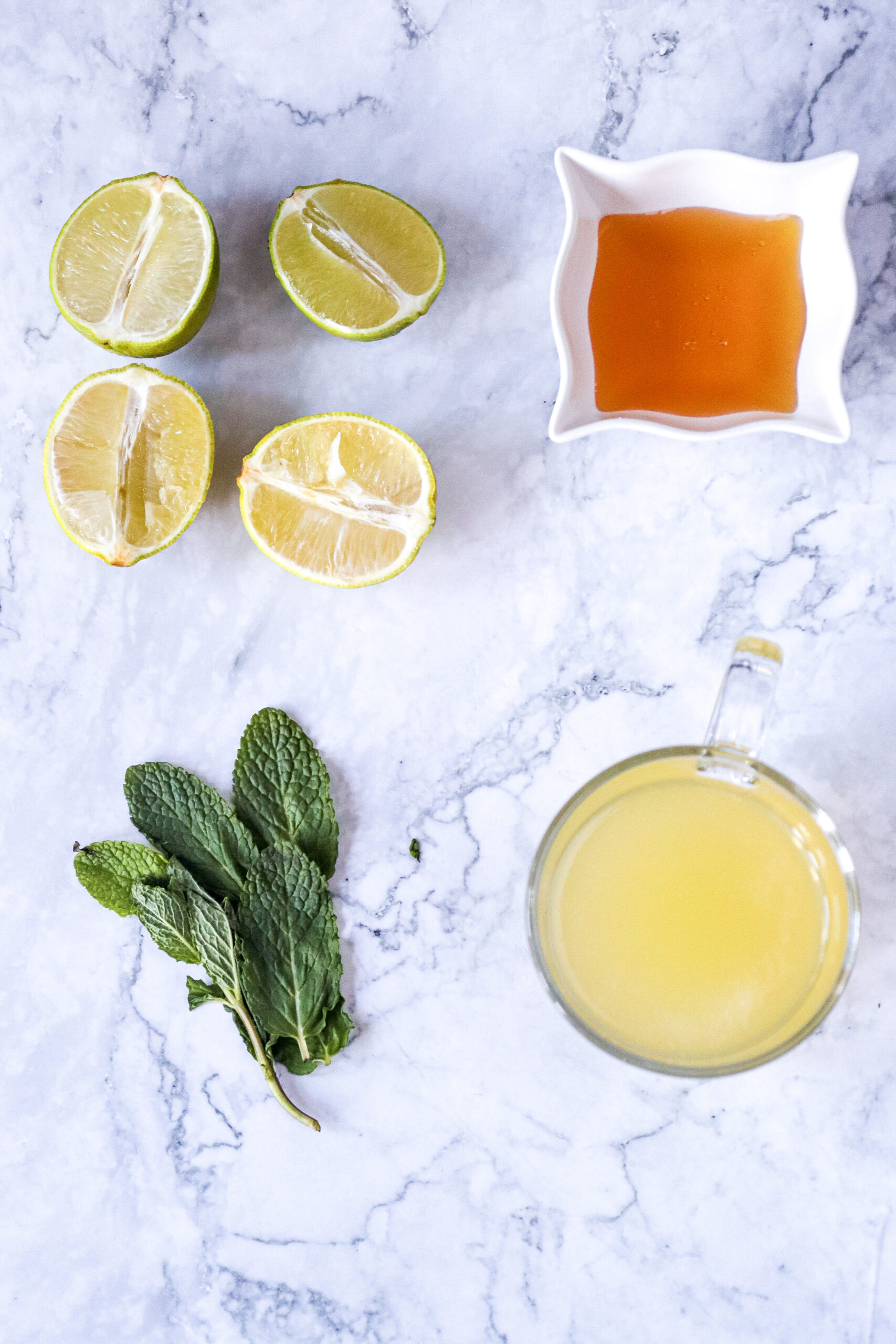 ingredients for mojito mocktail