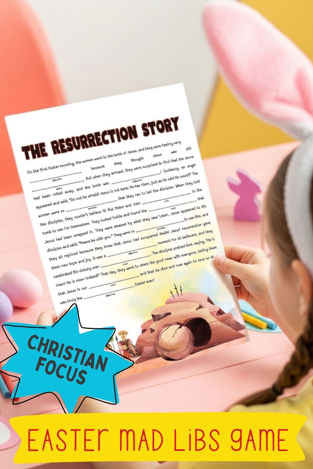 resurrection story easter mad libs printable 