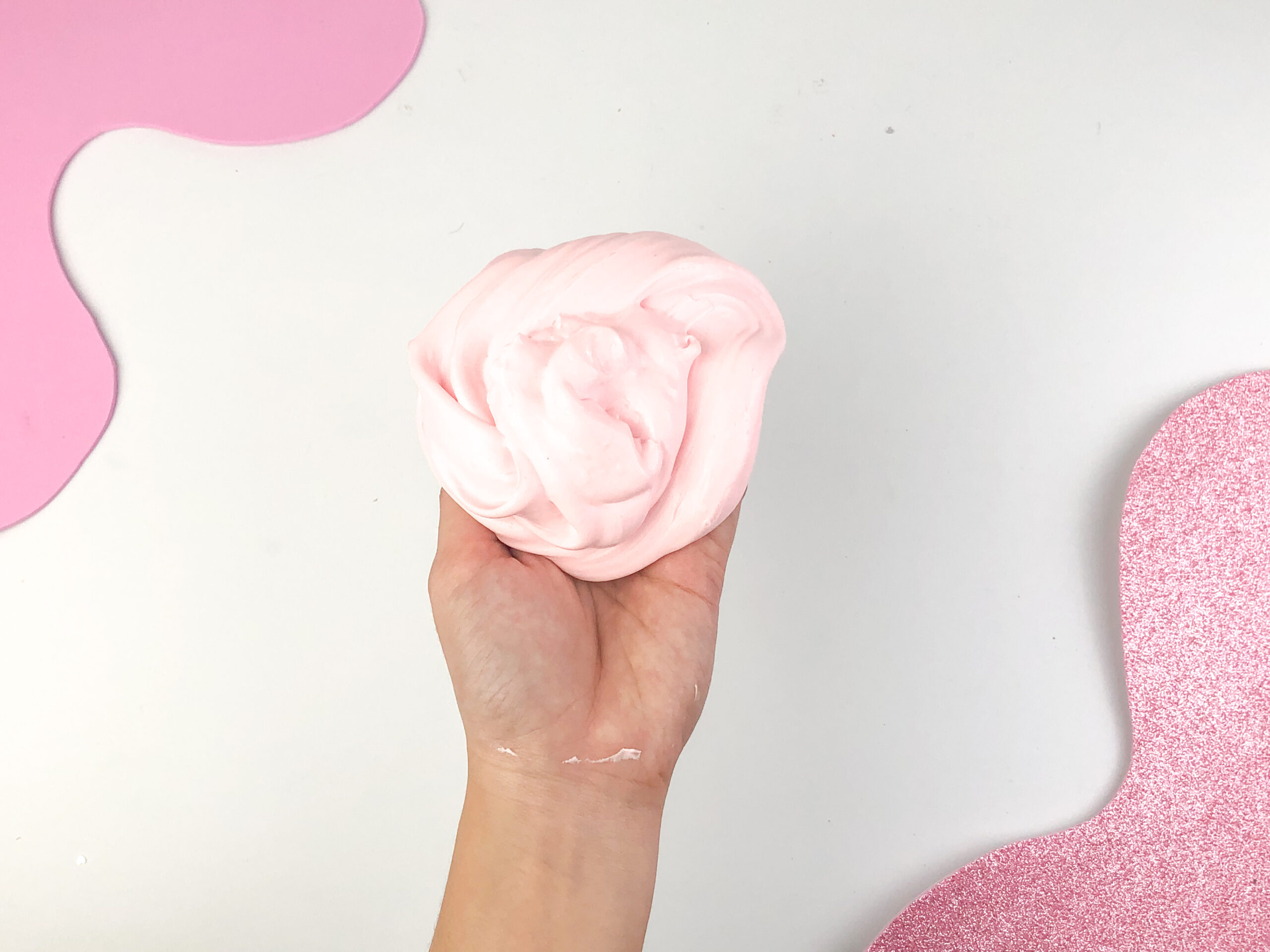 diy fluffy cotton candy slime 